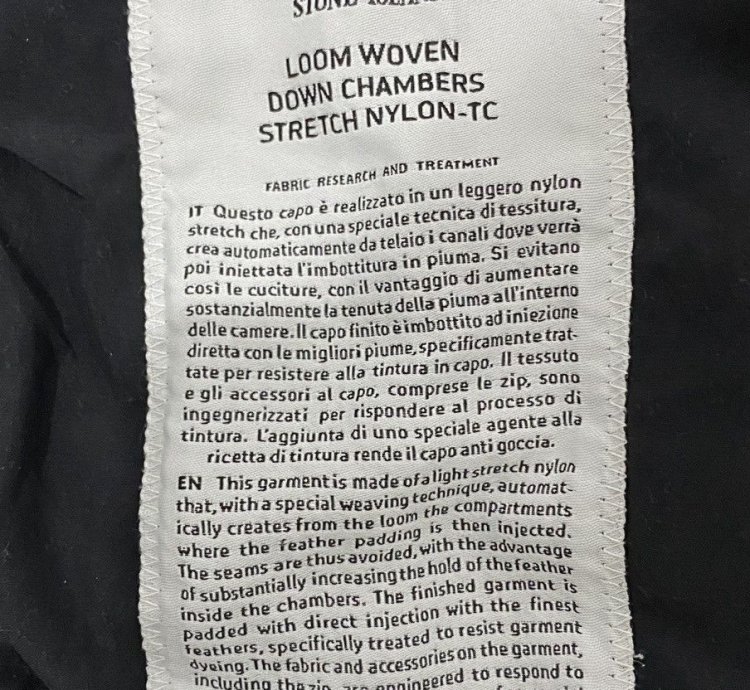 Stone Island Loom Woven Down Chambers Jacket Size
