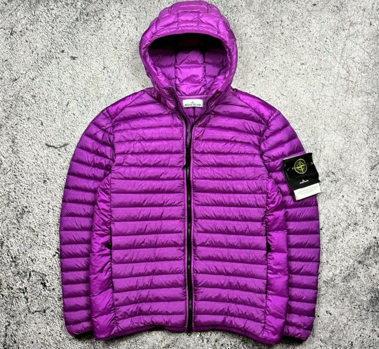 Stone Island Loom-wooven Chambers -nylon Down-tc Purple