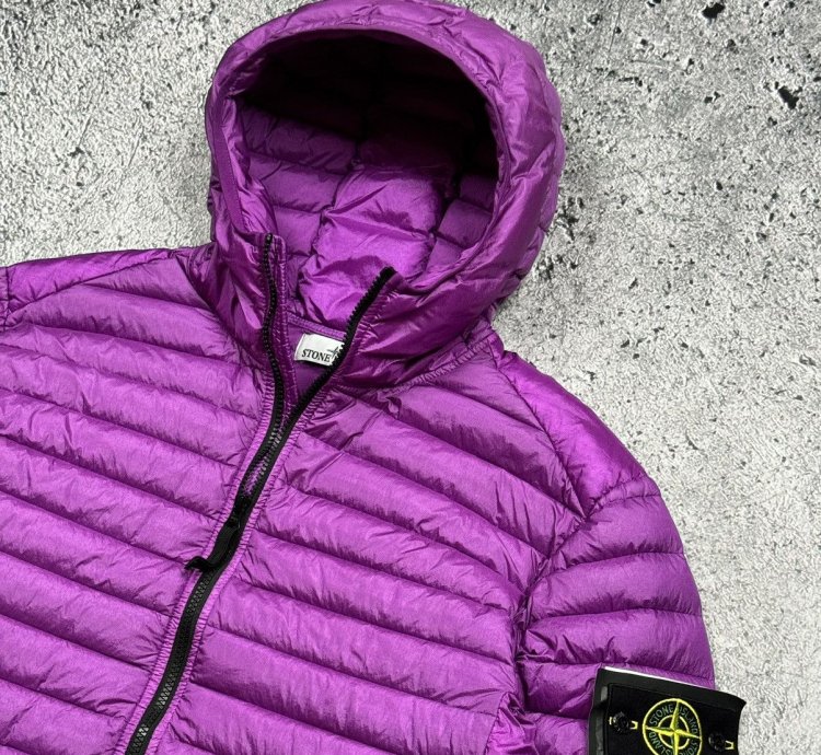 Stone Island Loom-wooven Chambers -nylon Down-tc Purple