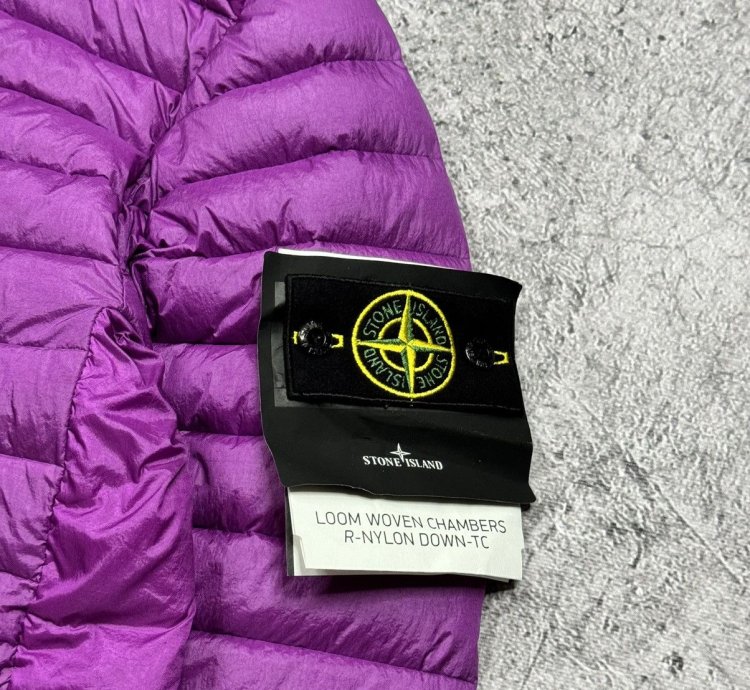 Stone Island Loom-wooven Chambers -nylon Down-tc Purple