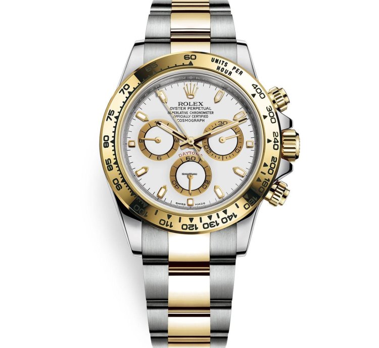 Rolex Daytona 116503 New 2023 White Dial Two Tone Yellow Gold