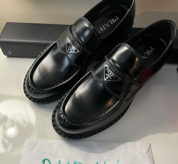 Prada Chocolate Brushed Leather Loafers