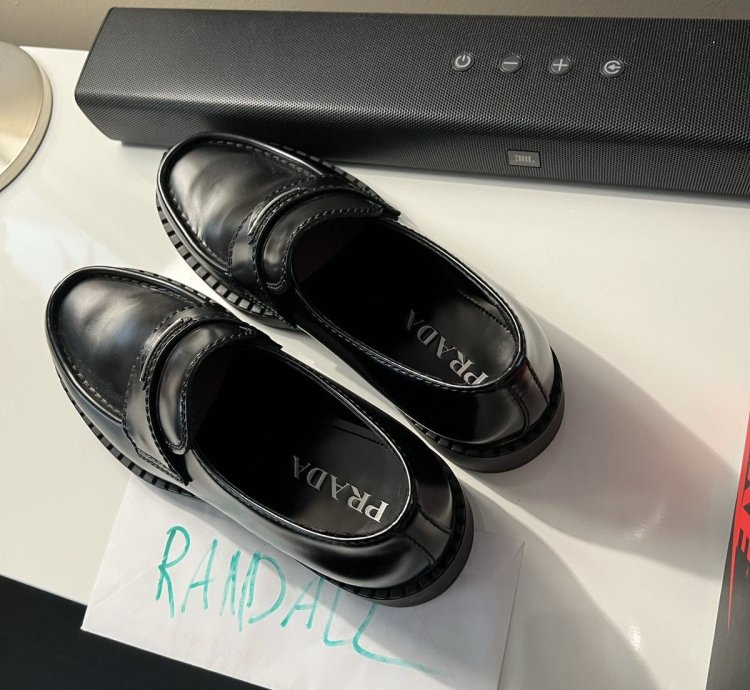 Prada Chocolate Brushed Leather Loafers
