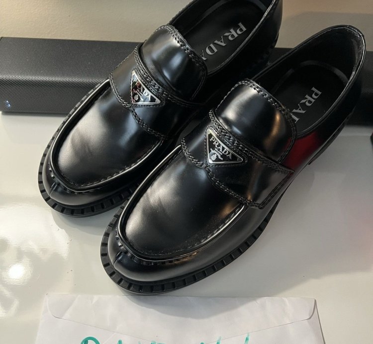 Prada Chocolate Brushed Leather Loafers