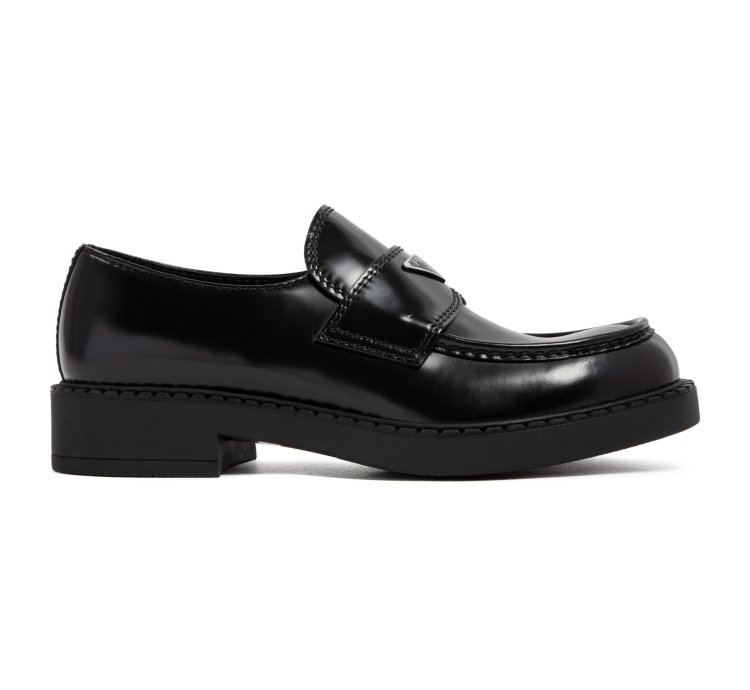 Prada Chocolate Brushed Loafers