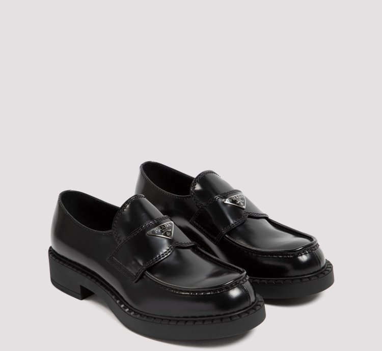 Prada Chocolate Brushed Loafers