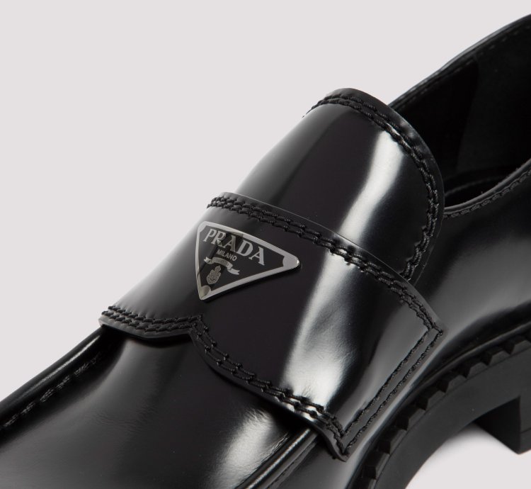 Prada Chocolate Brushed Loafers