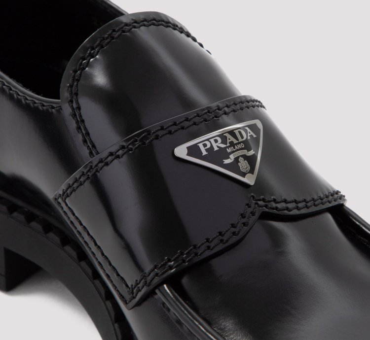 Prada Chocolate Brushed Loafers