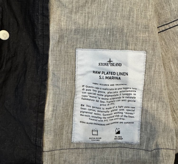 Stone Island Marina Wax Linen Jacket