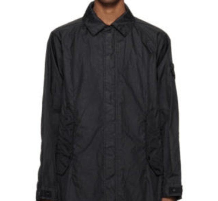 Stone Island Membrana 3l Light Jacket Black Crinkled Coat