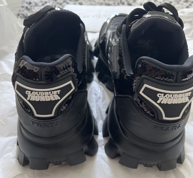 Prada Cloudbust Thunder Sequin Sneakers