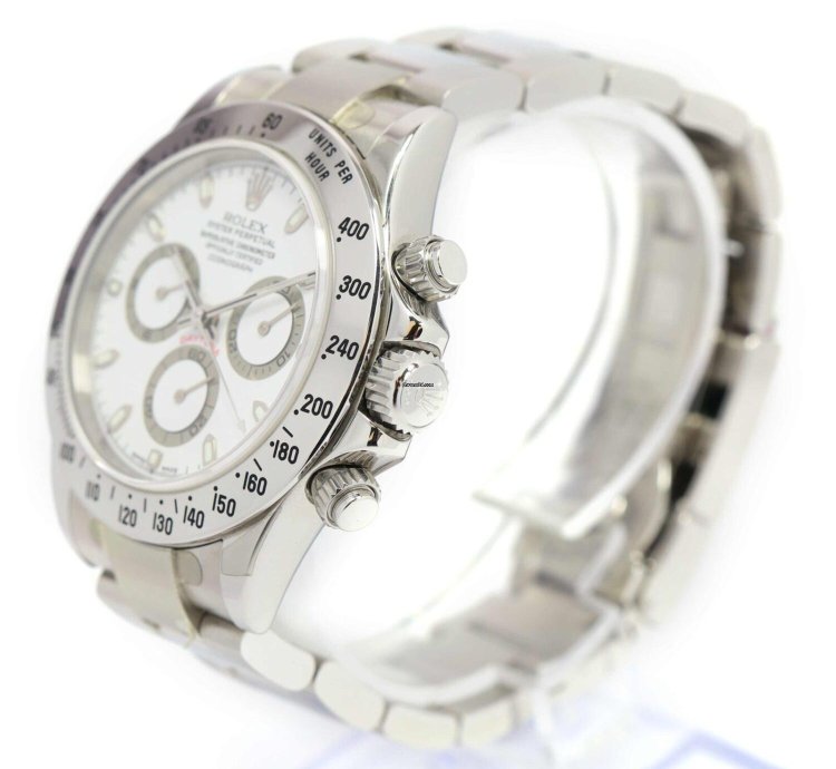 Rolex Daytona 2004 Lnib Rolex Daytona 116520 40mm White Dial Box Papers Stickersdaytona