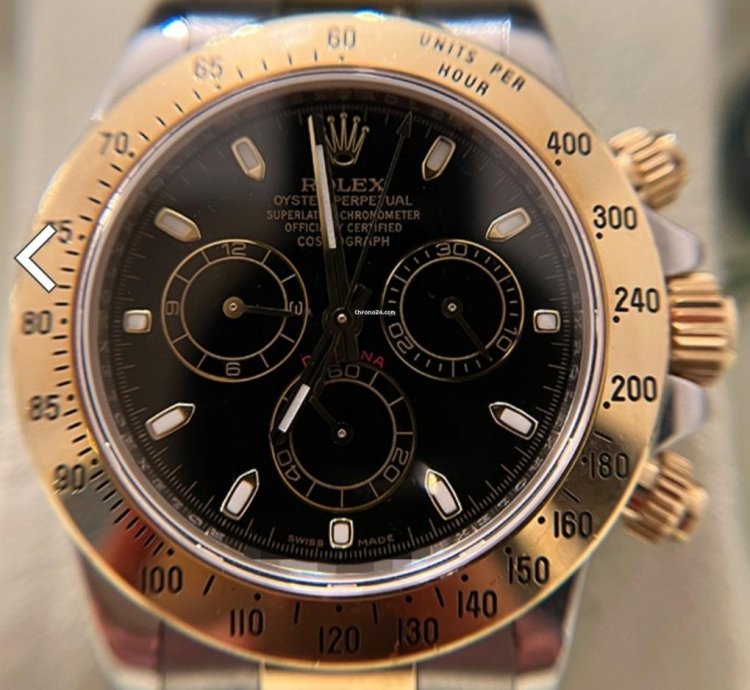 Rolex Daytona 2009 Rolex Cosmograph Daytona 40mm Black Dial Two-tone