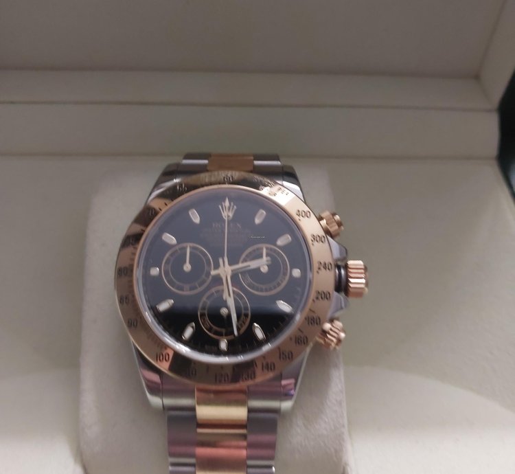 Rolex Daytona 2009 Rolex Cosmograph Daytona 40mm Black Dial Two-tone