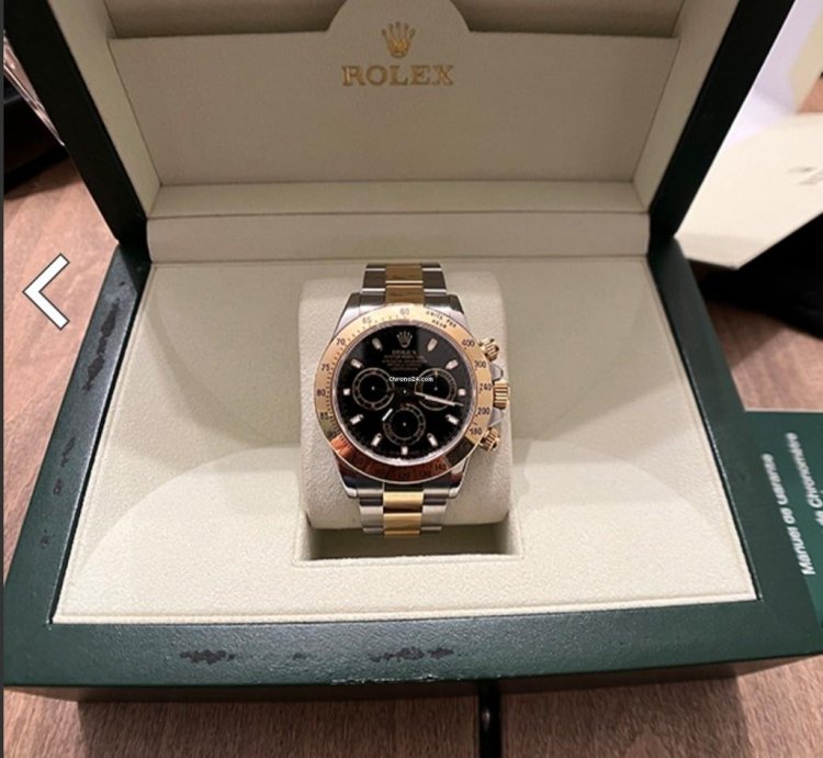 Rolex Daytona 2009 Rolex Cosmograph Daytona 40mm Black Dial Two-tone