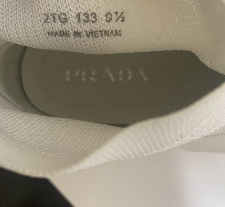 Prada Cloudbust White High Top Sneaker