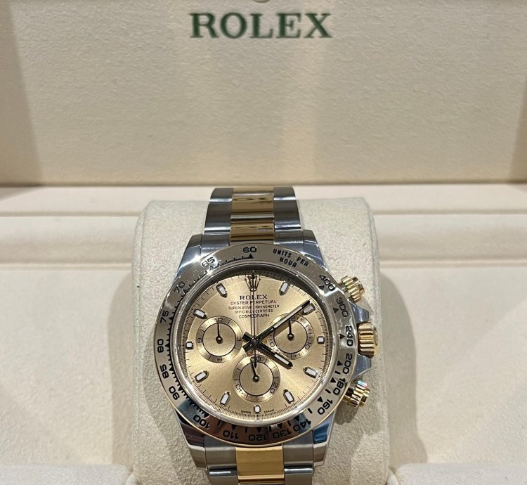 Rolex Daytona 2022 Steel And Gold Daytona Champagne Dial 116503 Box And Papers Unworn