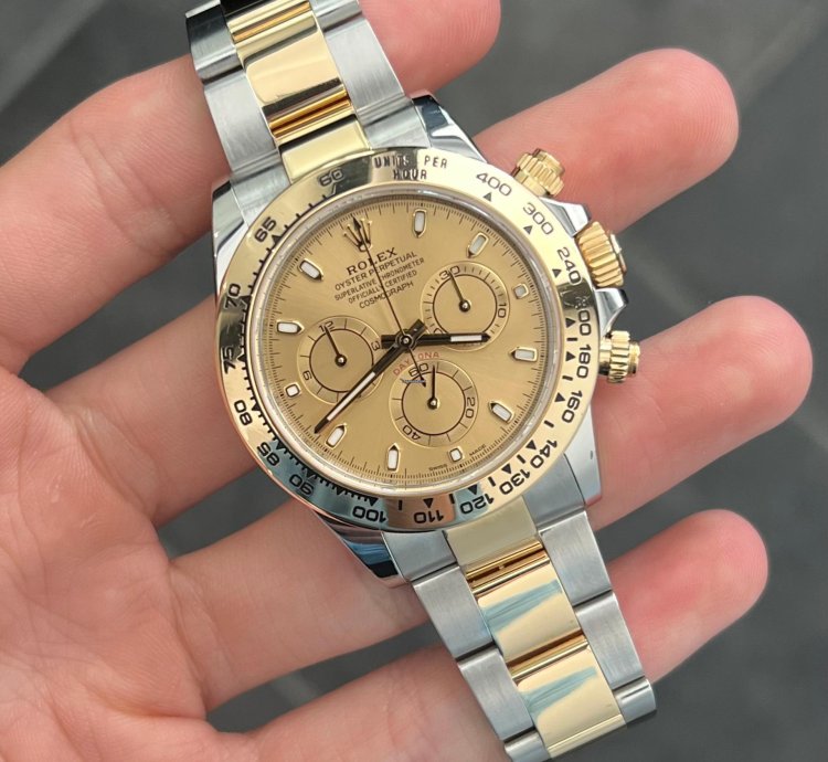 Rolex Daytona 2022 Steel And Gold Daytona Champagne Dial 116503 Box And Papers Unworn