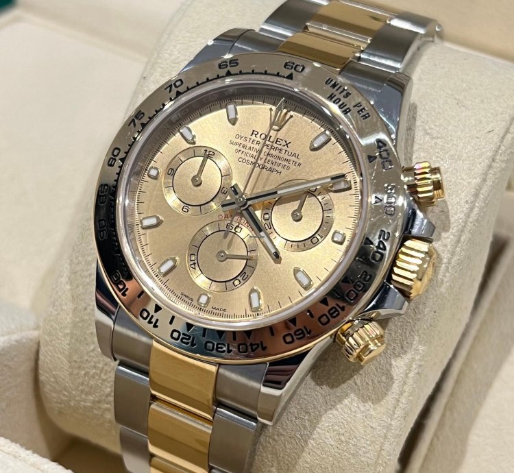 Rolex Daytona 2022 Steel And Gold Daytona Champagne Dial 116503 Box And Papers Unworn