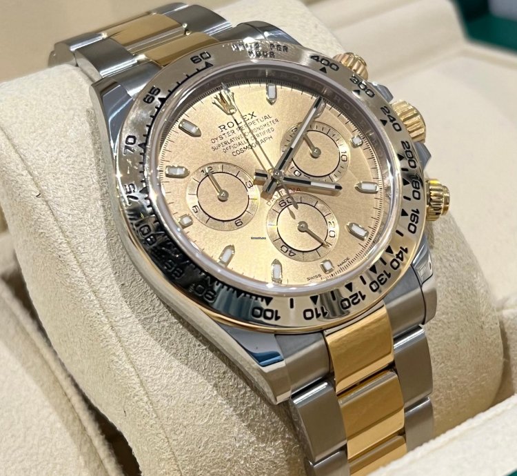 Rolex Daytona 2022 Steel And Gold Daytona Champagne Dial 116503 Box And Papers Unworn