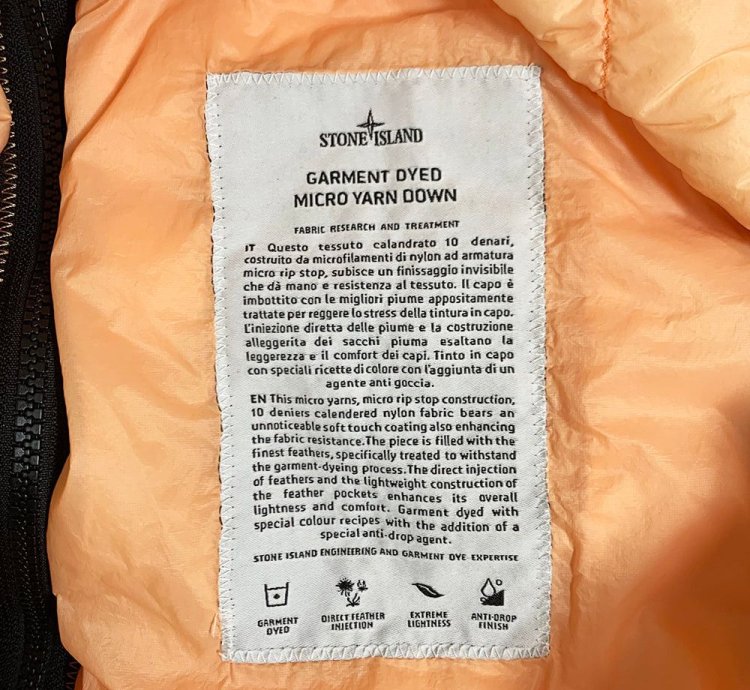 Stone Island Men Garment Dyed Micro Yard Down Jacket