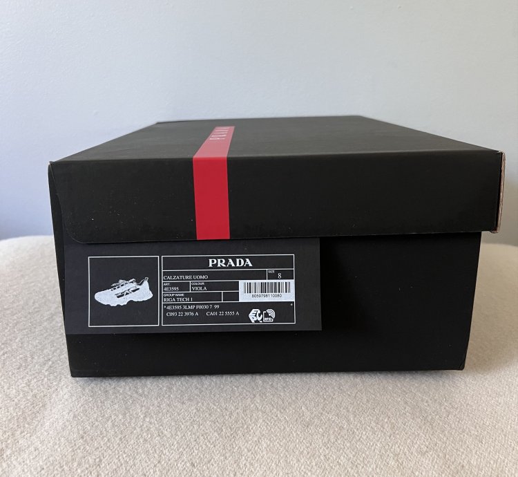 Prada Collision Cross Sneakers In Black Violet