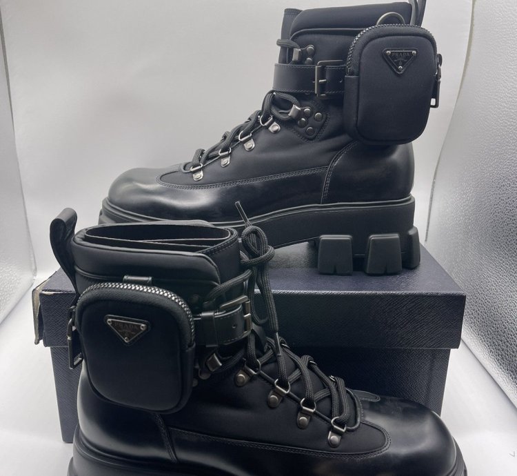 Prada Combat Boots Size Eu 42 Rrp 1050