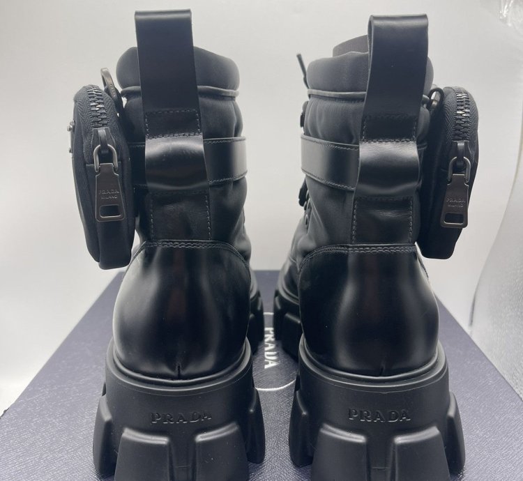 Prada Combat Boots Size Eu 42 Rrp 1050