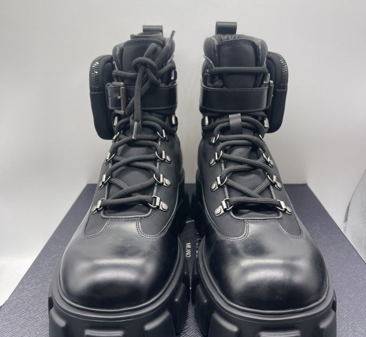 Prada Combat Boots Size Eu 42 Rrp 1050