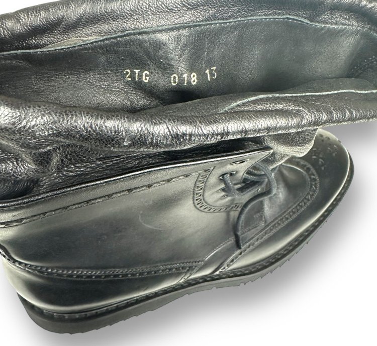 Prada Combat Wing Tip Oxford Leather Boots
