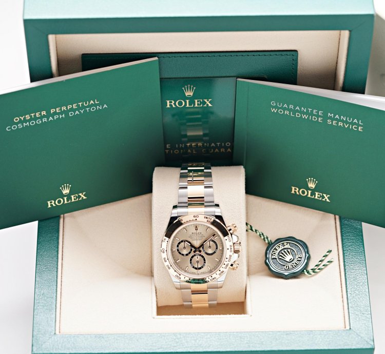Rolex Daytona 2025 New Two Tone Yellow Gold Golden And Black Dial 126503