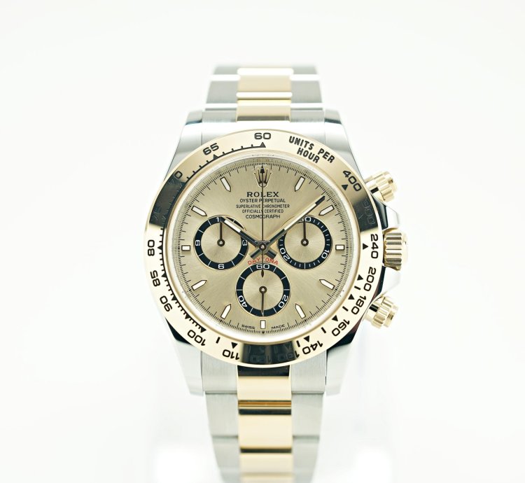 Rolex Daytona 2025 New Two Tone Yellow Gold Golden And Black Dial 126503