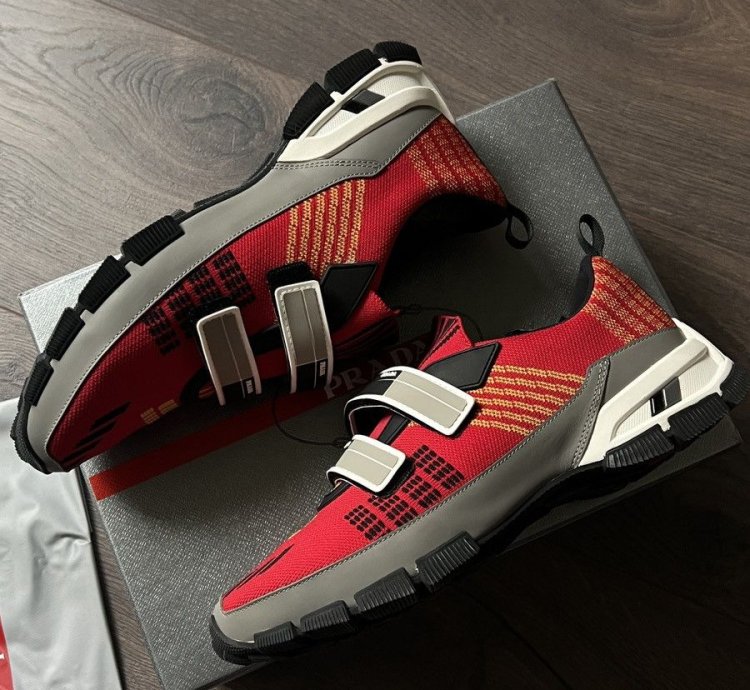 Prada Cross Section Technical Knitted Sneakers