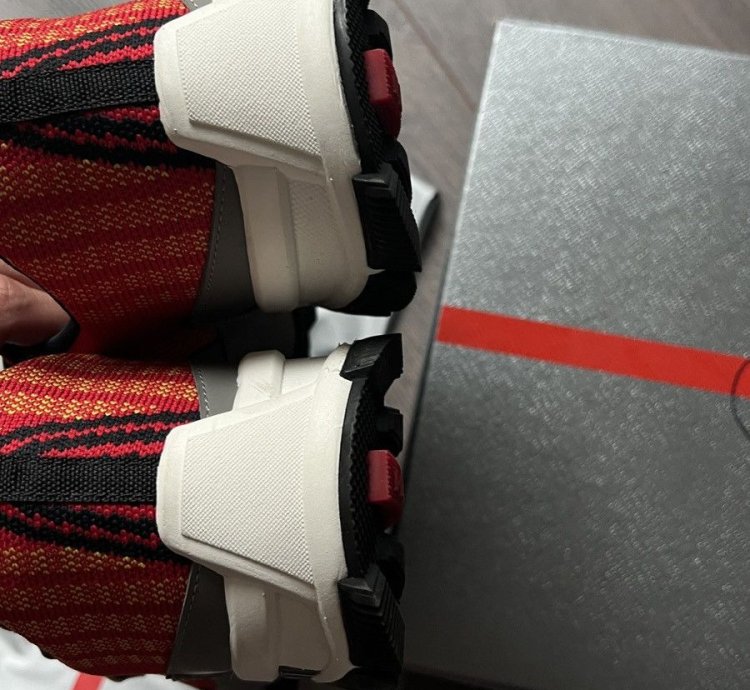 Prada Cross Section Technical Knitted Sneakers
