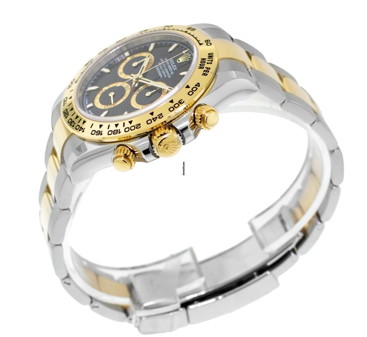 Rolex Daytona 40mm Yellow Gold And Steel Black Index Dial Gold Bezel 126503