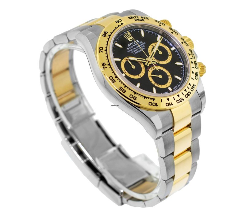 Rolex Daytona 40mm Yellow Gold And Steel Black Index Dial Gold Bezel 126503