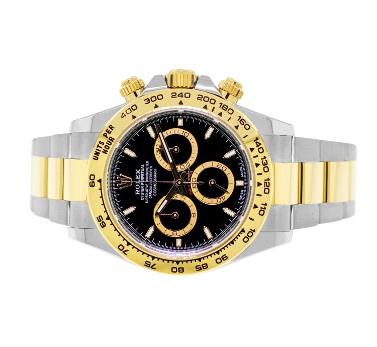 Rolex Daytona 40mm Yellow Gold And Steel Black Index Dial Gold Bezel 126503