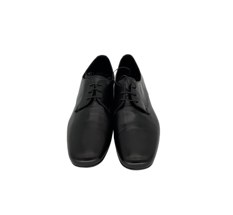 Prada Dark Brown Moro Grain Soft Leather Derby Shoes