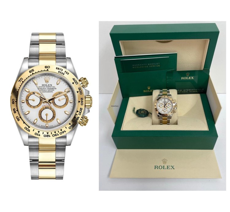 Rolex Daytona 40mm Yellow Rolesor Cosmograph White Index Dial 116503