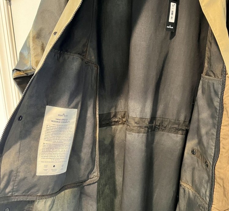 Stone Island Mussola Gommata-tc Hand-sprayed Parka
