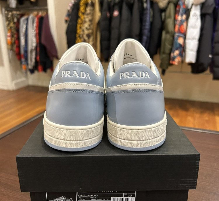 Prada Downtown Leather Light Blue