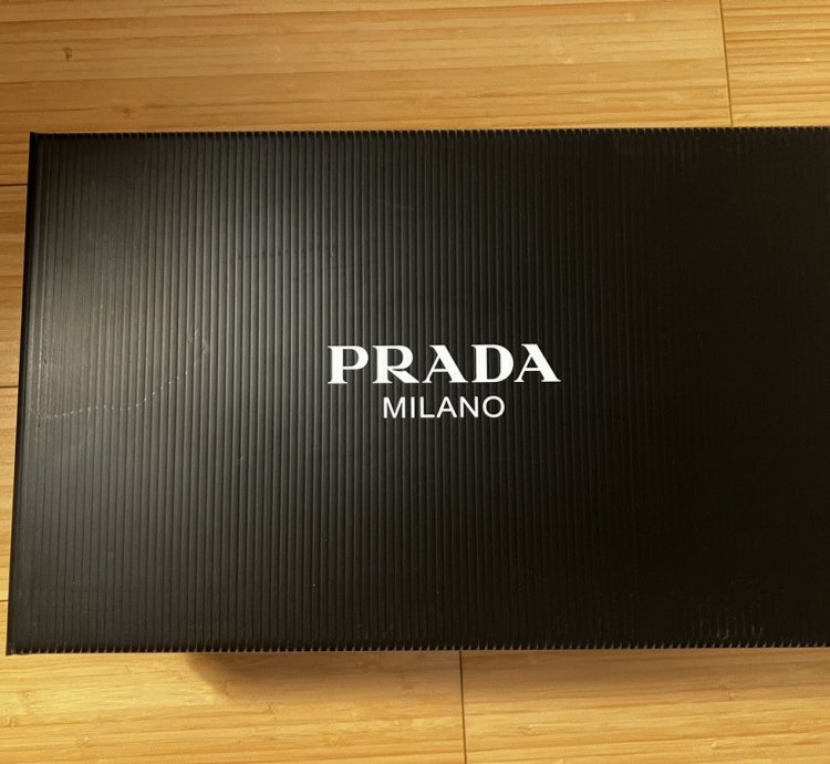 Prada Downtown Low Top Sneakers In Calf White