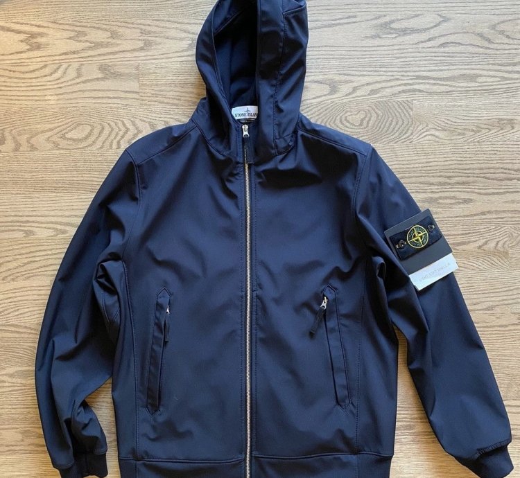 Stone Island Navy Blue Light Soft Shell- Jacket
