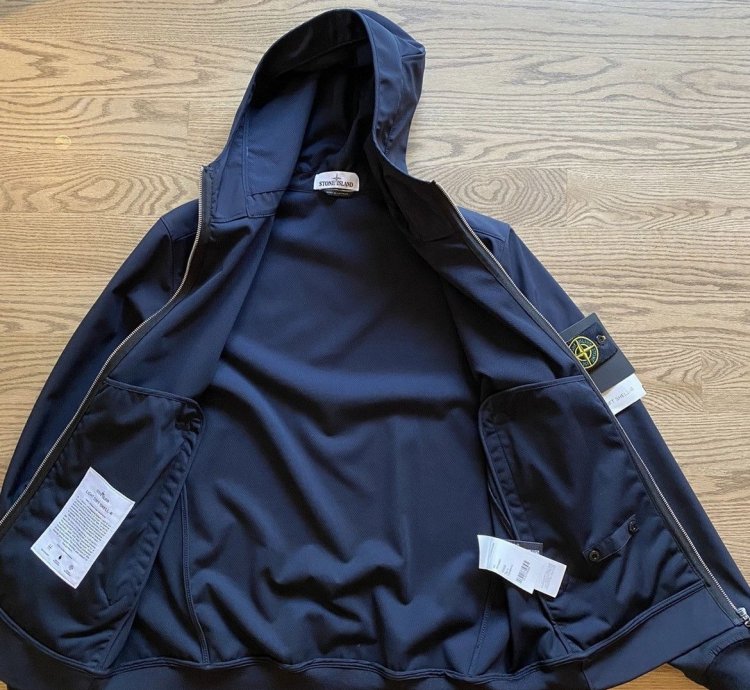 Stone Island Navy Blue Light Soft Shell- Jacket