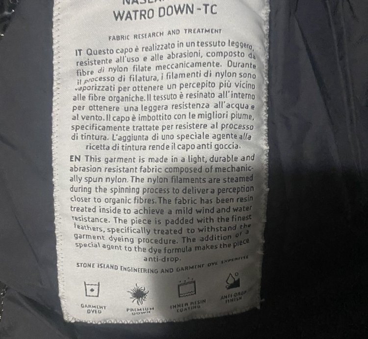 Stone Island Navy Naslan Down Jacket