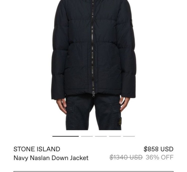 Stone Island Navy Naslan Down Jacket
