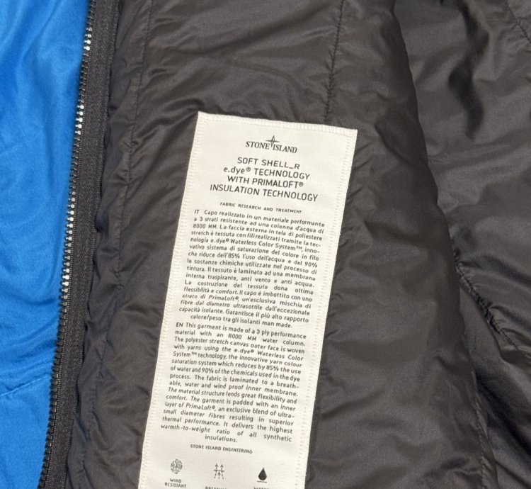 Stone Island Navy Primaloft Hooded Jacket