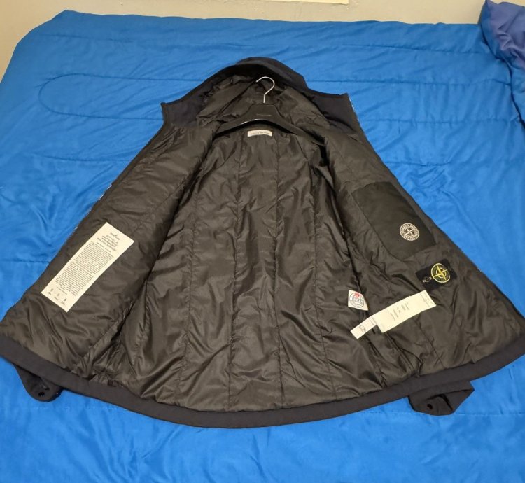 Stone Island Navy Primaloft Hooded Jacket