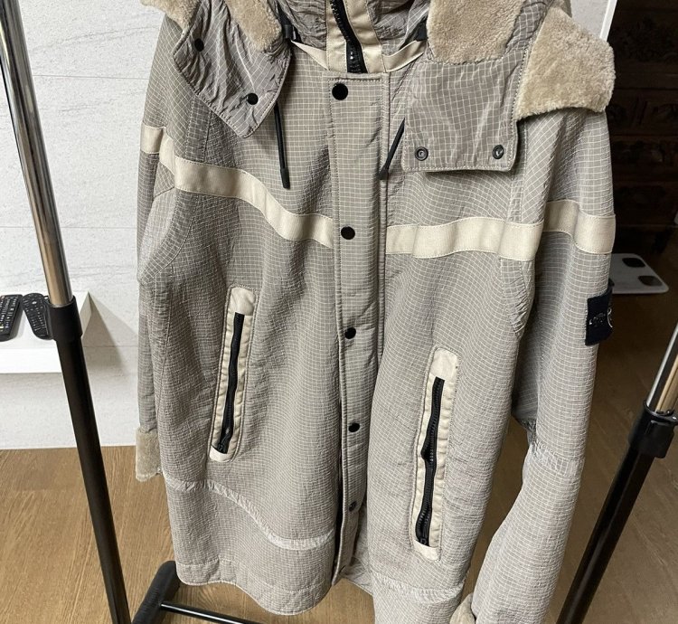 Stone Island Nike 16fw Jaquard Wool Fur Parka 6525401n1