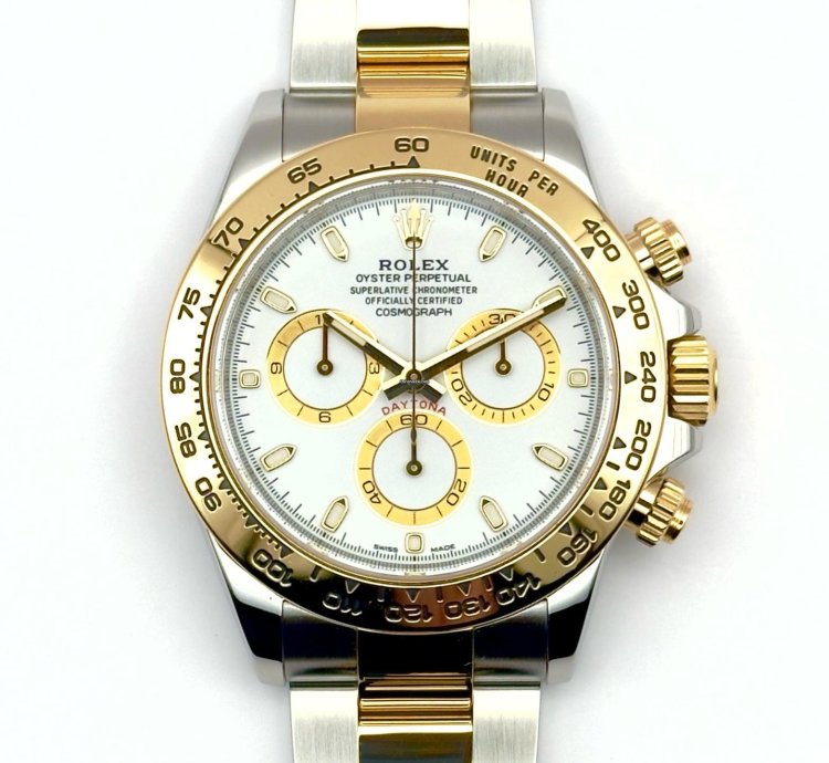 Rolex Daytona Cosmograph Daytona - Bi Metal White Dial